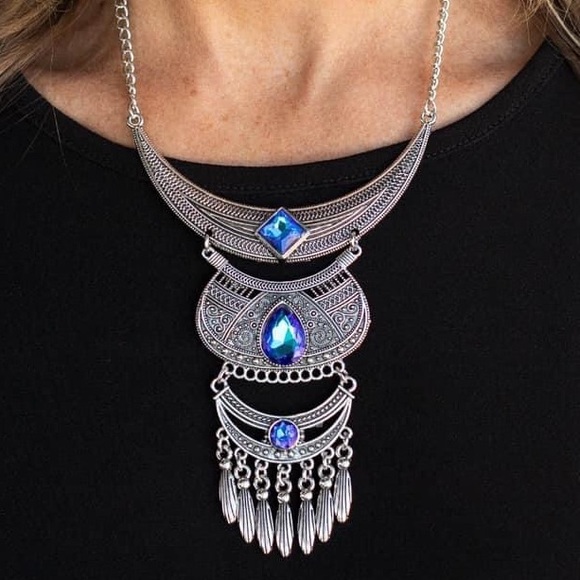 Paparazzi Lunar Enchantment Blue Necklace, NWT